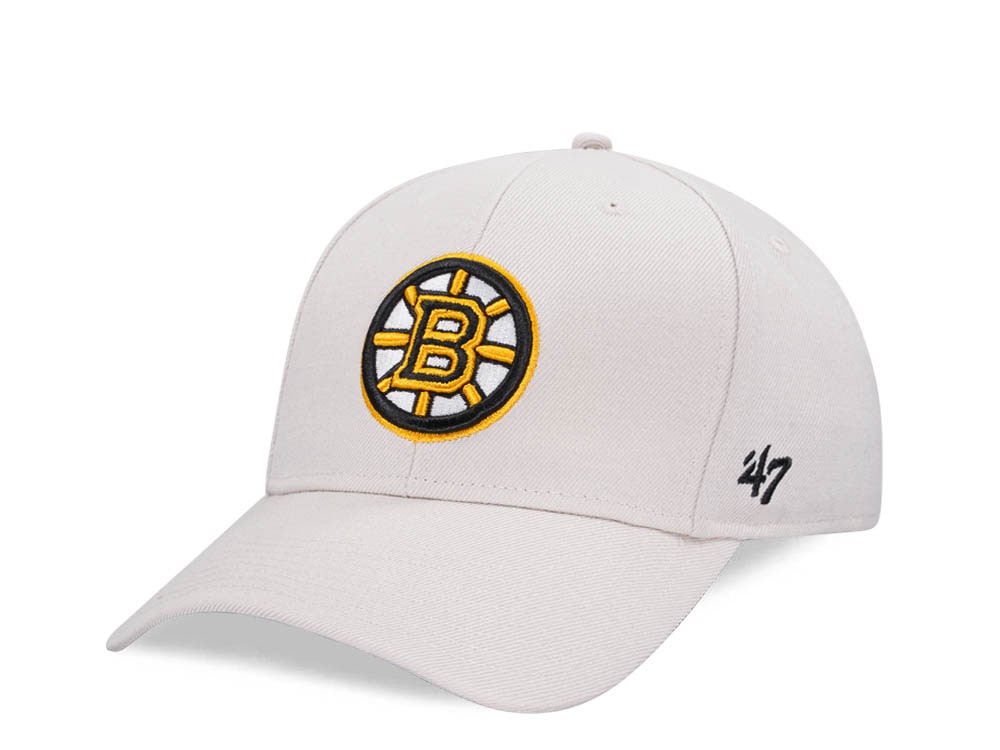 47Brand Boston Bruins Bone MVP Snapback Hat