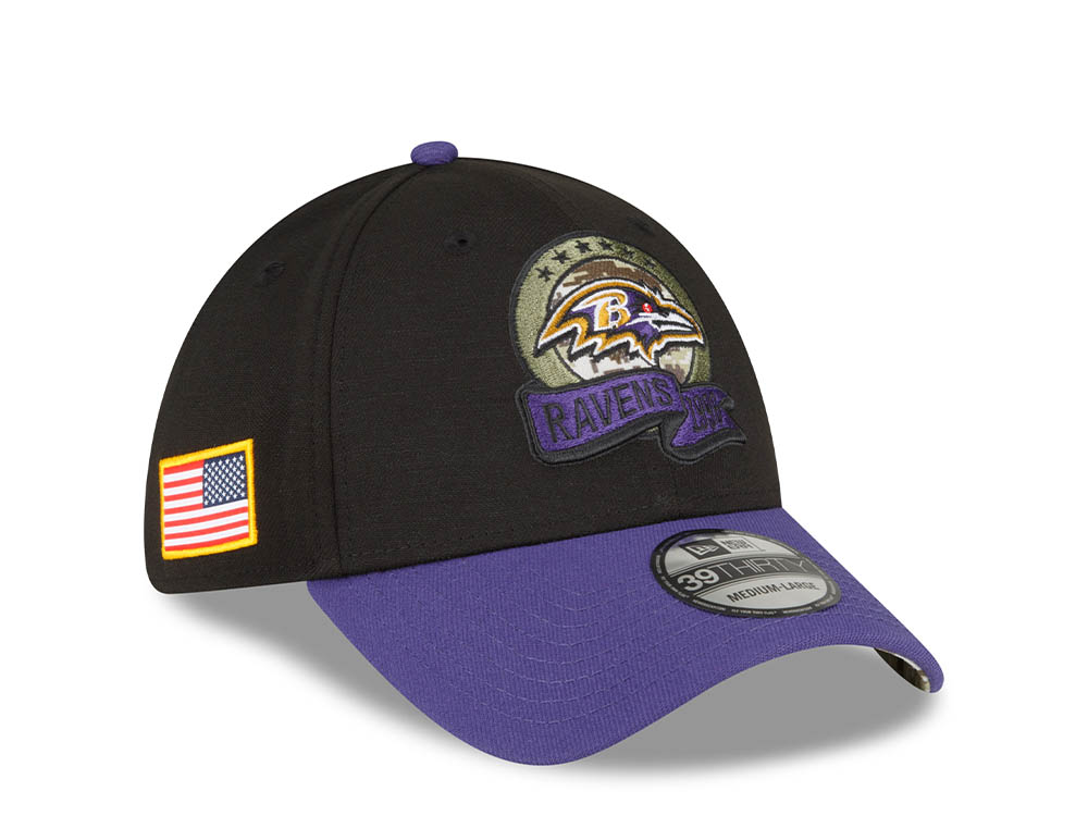 New Era Baltimore Ravens Salute to Service 2022 39Thirty Stretch Hat