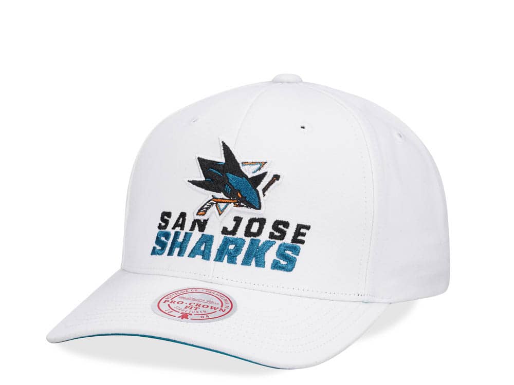 Mitchell & Ness San Jose Sharks All in Pro White Snapback Hat