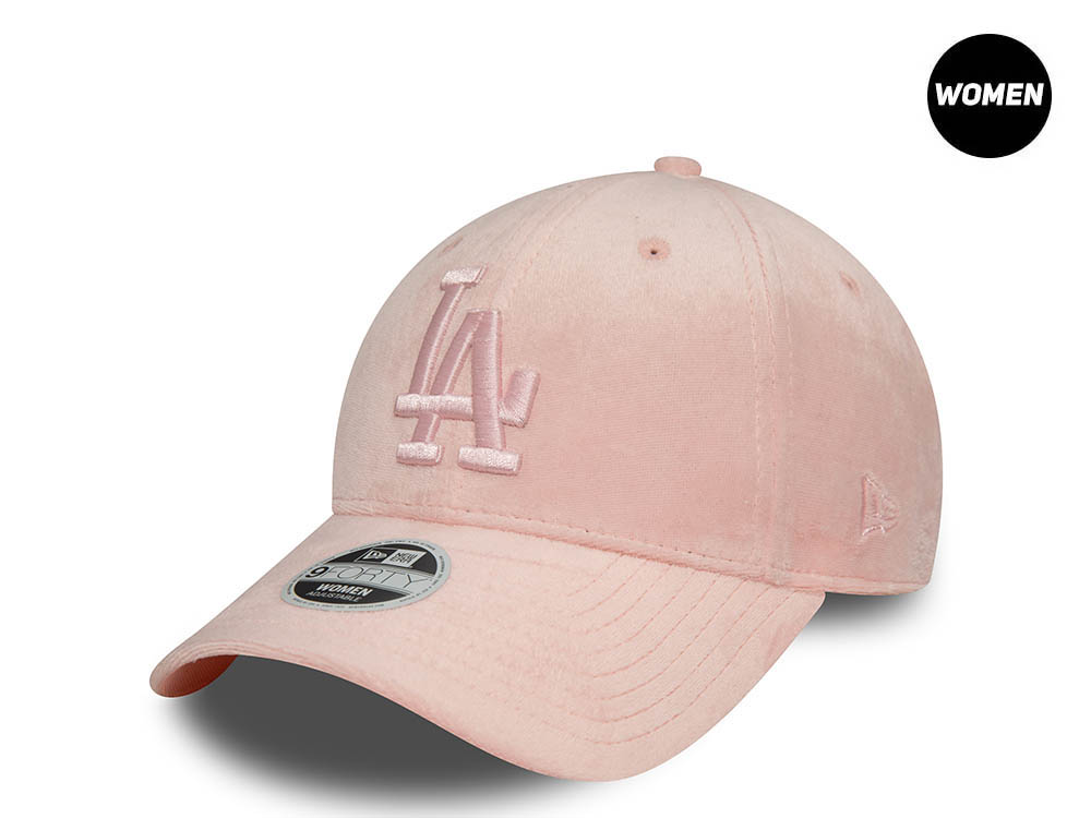 New Era Los Angeles Dodgers Pink Velour Womens 9Forty Snapback Hat