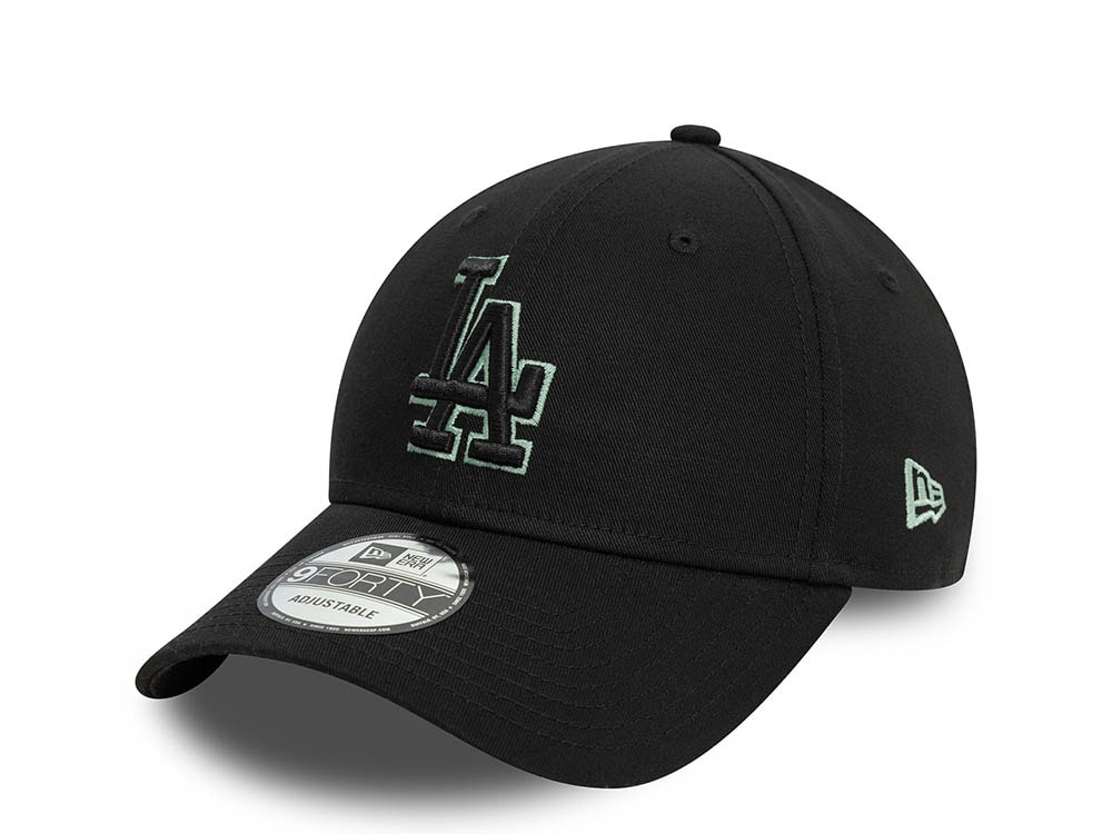 New Era Los Angeles Dodgers Outline Black 9Forty Strapback Hat