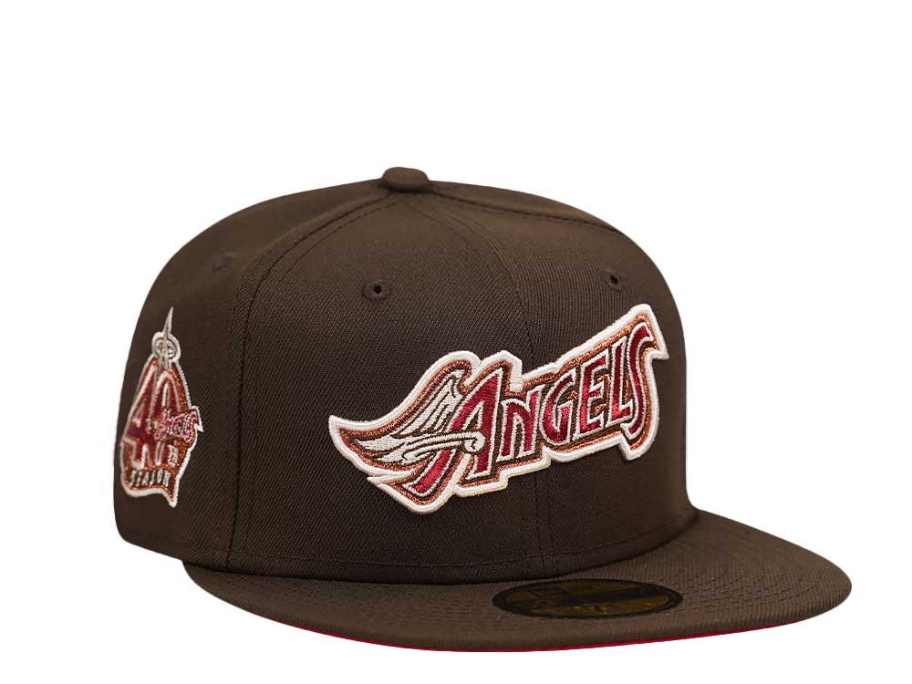 New Era Anaheim Angels 40th Anniversary Metallic Platinum Two Tone Edition 59Fifty Fitted Hat