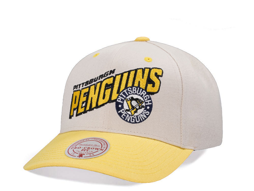 Mitchell & Ness Pittsburgh Penguins Chrome Two Tone Pro Crown Fit Snapback Hat