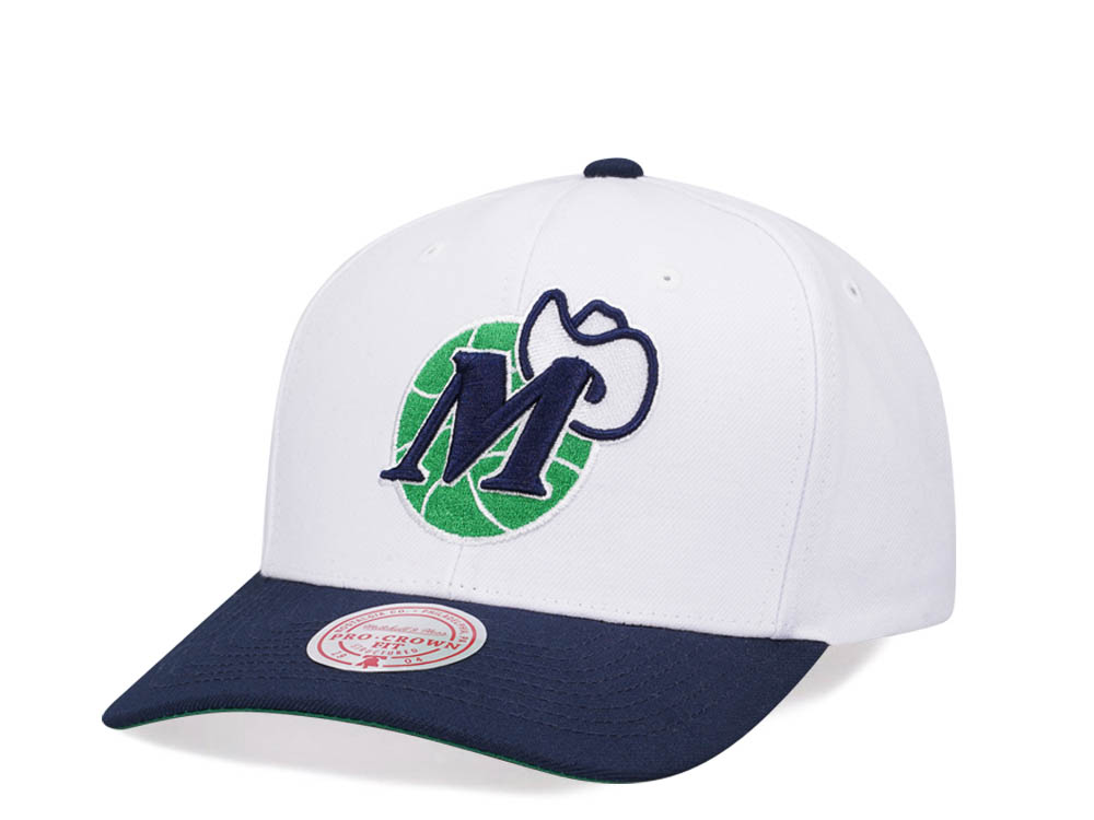 Mitchell & Ness Dallas Mavericks Team Two Tone 2.0 Pro White Snapback Hat