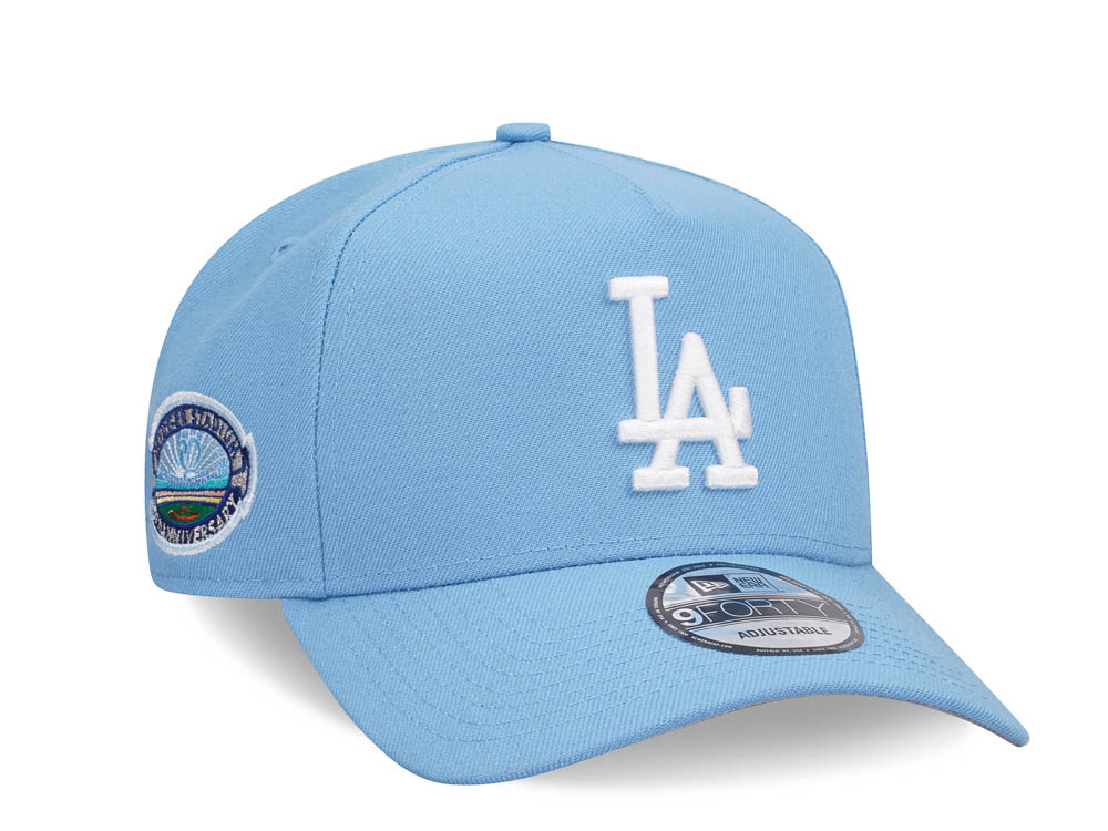 New Era Los Angeles Dodgers 50th Anniversary Sky Blue 9Forty A Frame Snapback Hat