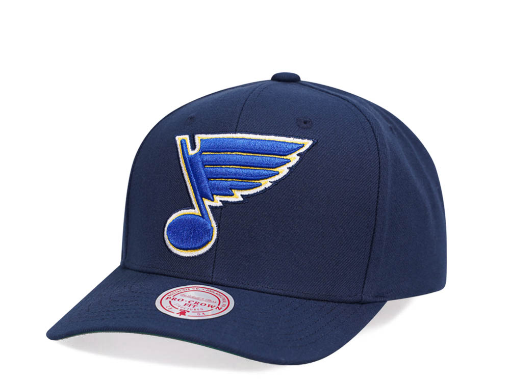 Mitchell & Ness St. Louis Blues Team Ground 2.0 Pro Navy Snapback Hat