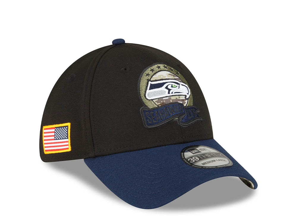 New Era Seattle Seahawks Salute to Service 2022 39Thirty Stretch Hat