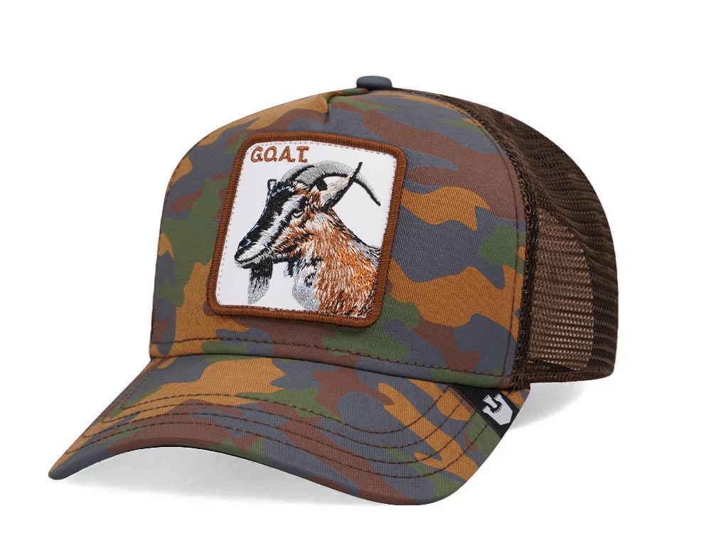 Goorin Bros Clay Henry Goat Brown Camouflage Trucker Snapback Hat