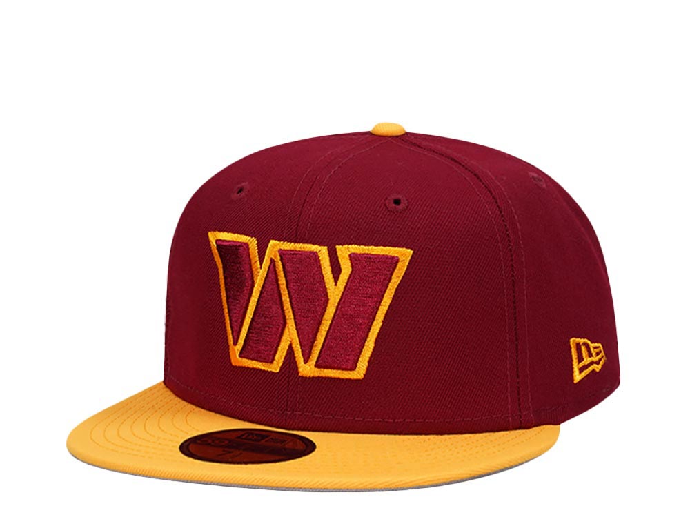 New Era Washington Football Team Maroon Gold Two Tone Edition 59Fifty Fitted Hat