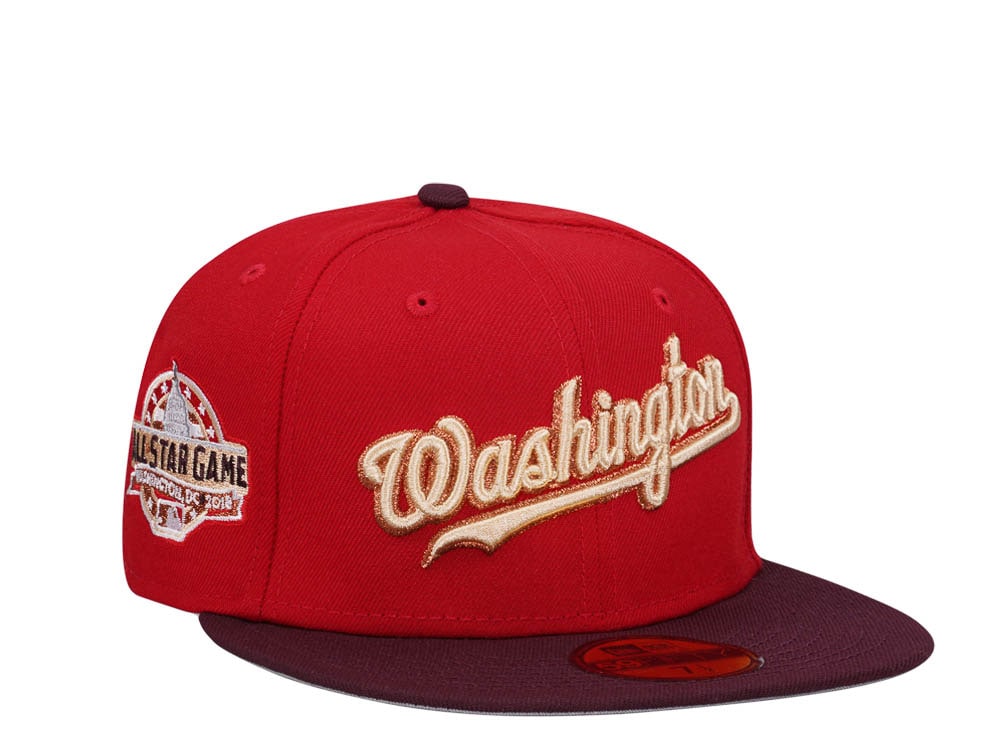 New Era Washington Nationals All Star Game 2018 Burgundy Copper Two Tone Edition 59Fifty Fitted Hat