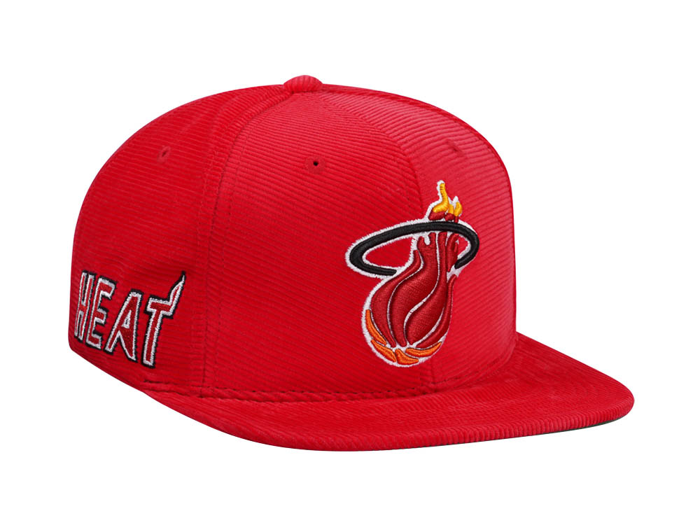 Mitchell & Ness Miami Heat Red Cord Hardwood Classic Snapback Hat