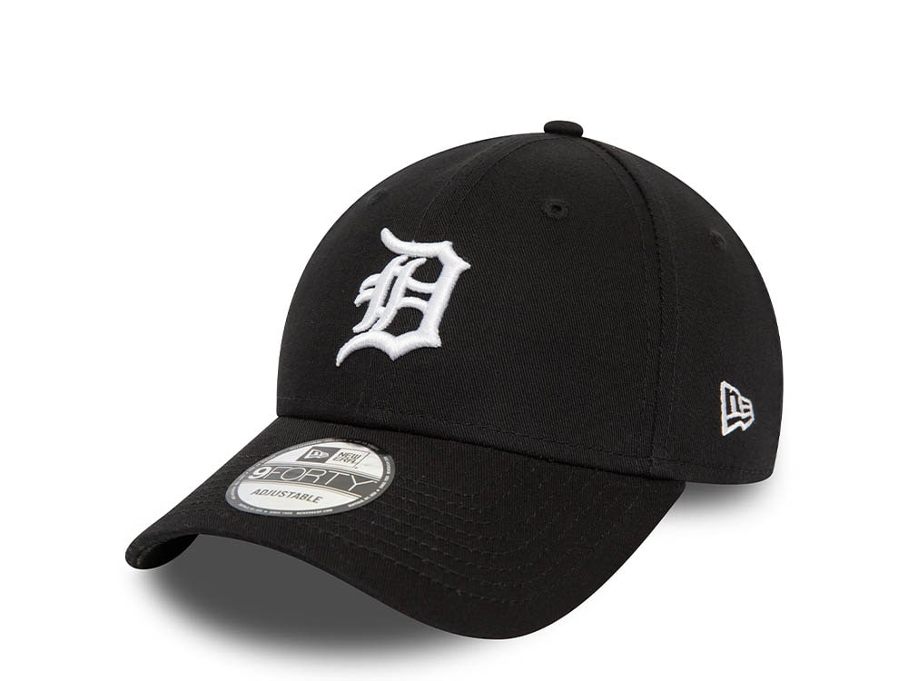 New Era Detroit Tigers League Essential Black 9Forty Strapback Hat