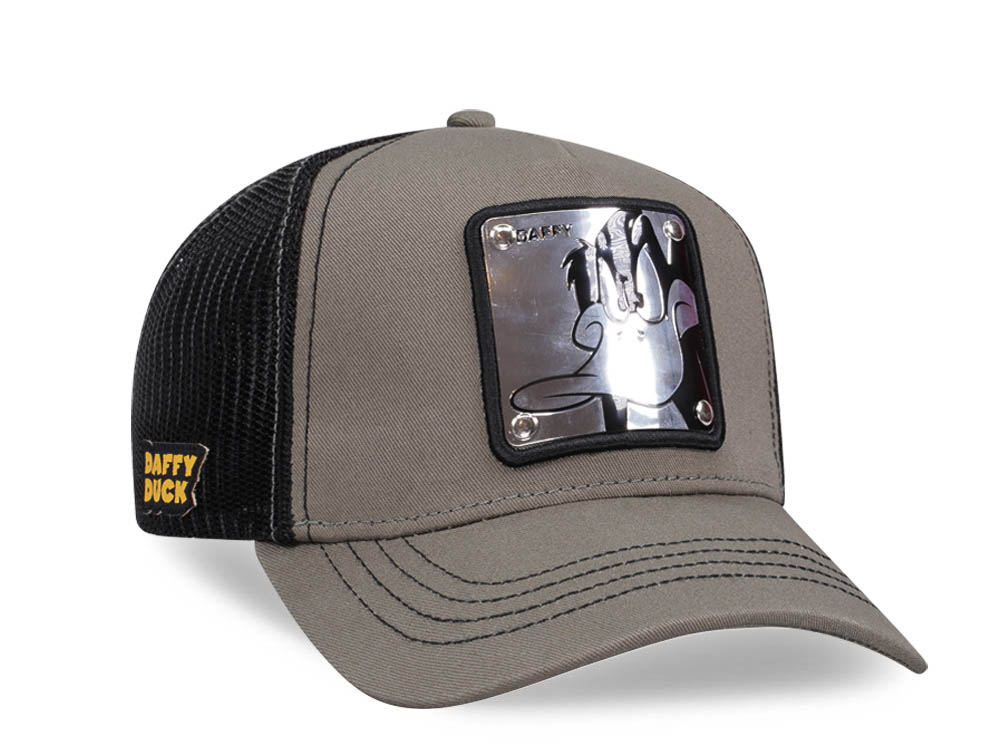 Capslab Looney Tunes Daffy Duck Olive Trucker Snapback Hat