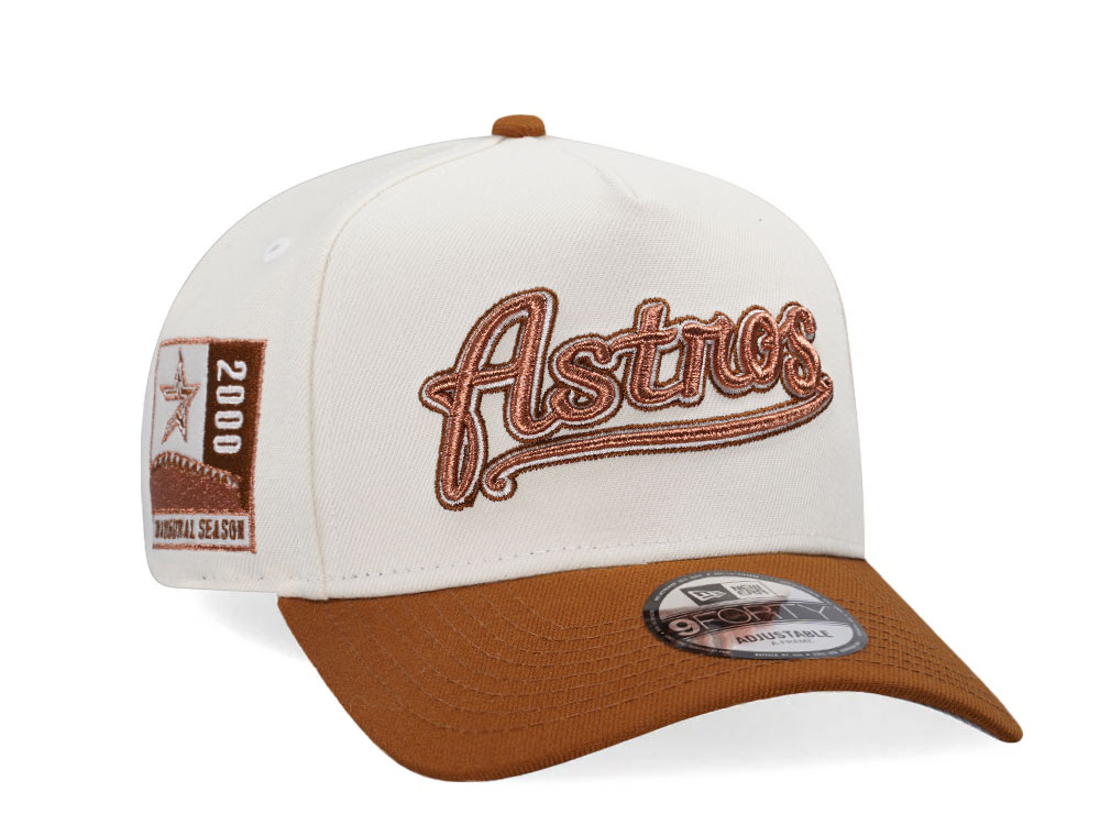 New Era Houston Astros Chrome Copper Two Tone A Frame 9Forty Snapback Hat