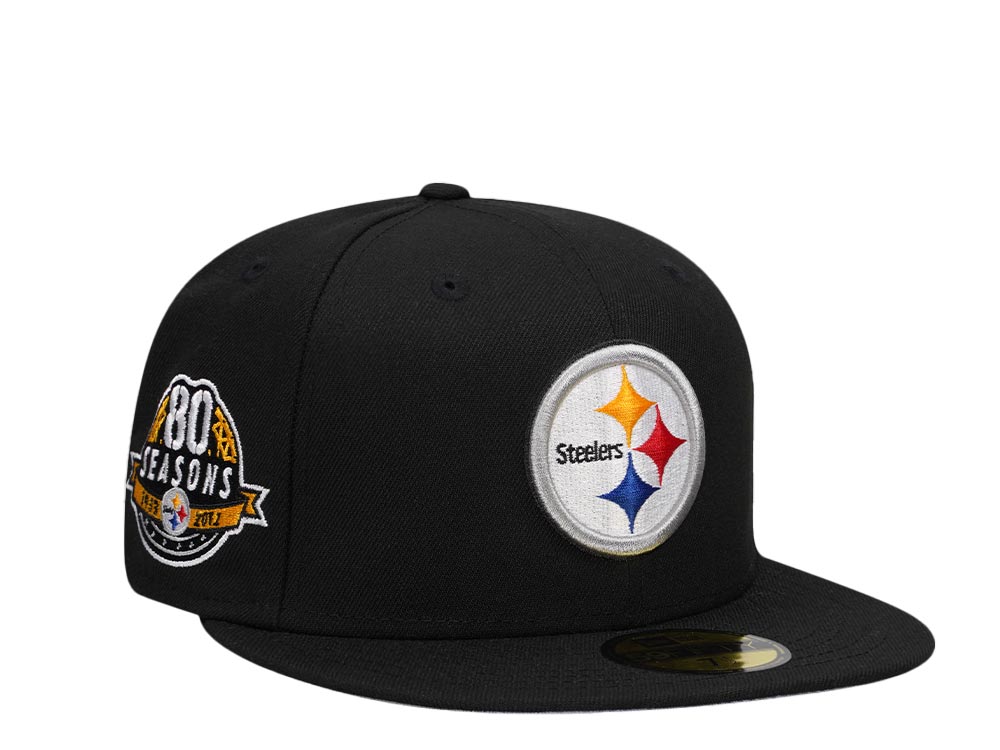 New Era Pittsburgh Steelers 80 Seasons Black Classic Edition 59Fifty Fitted Hat