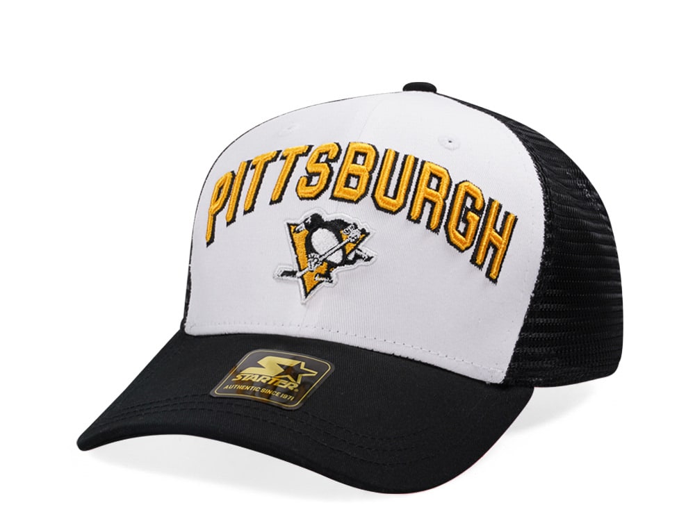 Starter Pittsburgh Penguins Penalty Curved Trucker Snapback Hat