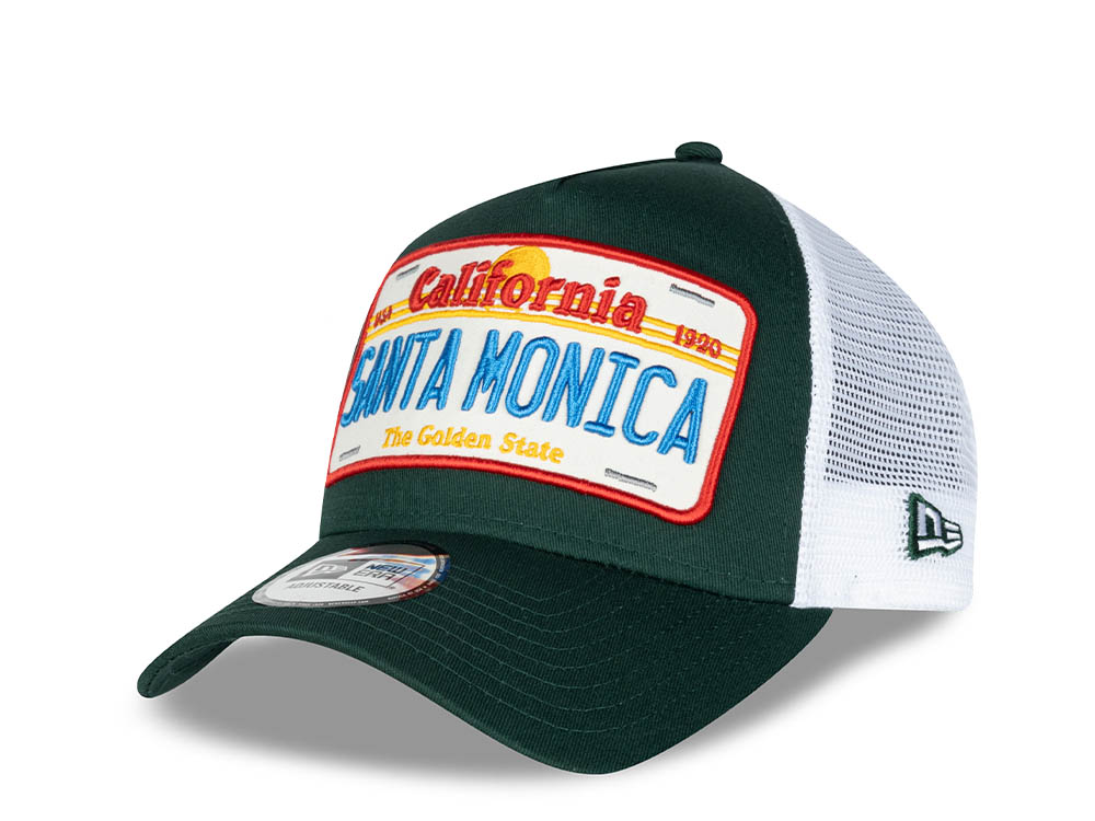 New Era License Plate Dark Green Trucker A Frame Snapback Hat