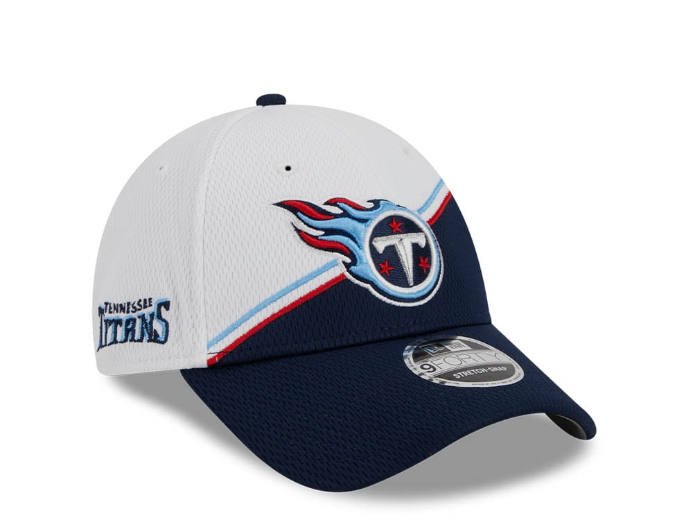 New Era Tennessee Titans NFL Sideline 2023 Navy White  9Forty Snapback Hat