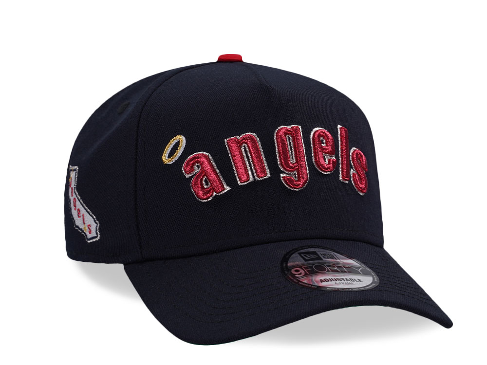 New Era California Angels Navy Throwback Edition 9Forty A Frame Snapback Hat