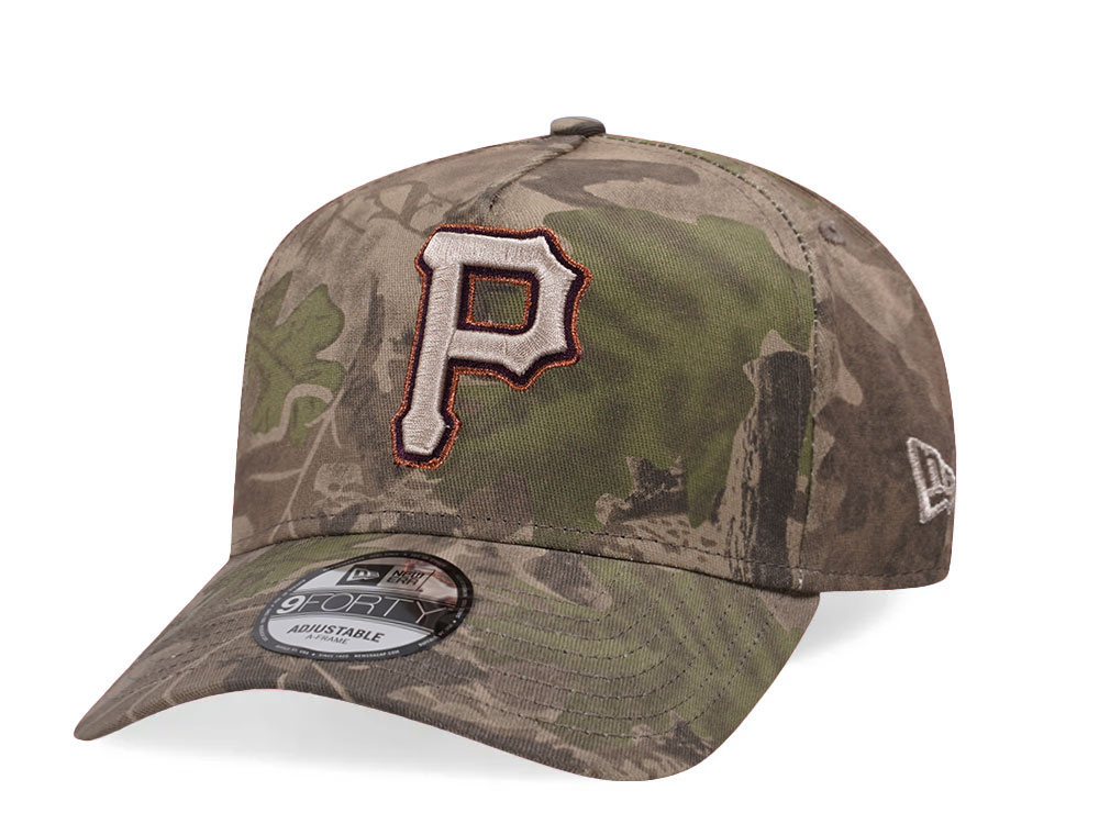 New Era Pittsburgh Pirates Leaf Camo Copper 9Forty A Frame Snapback Hat