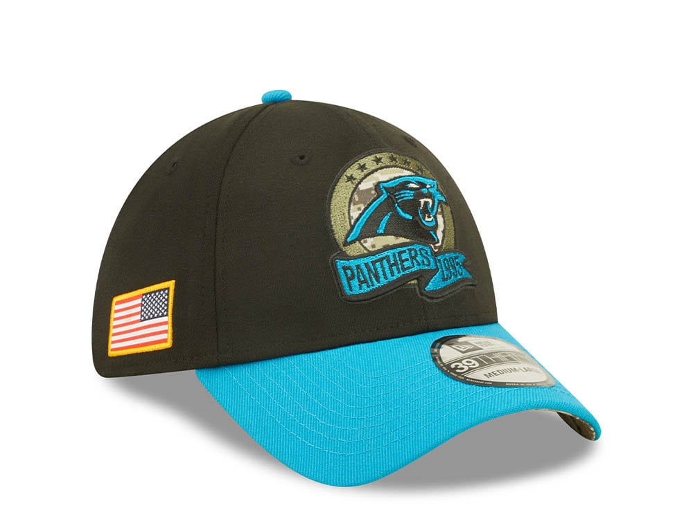 New Era Carolina Panthers Salute to Service 2022 39Thirty Stretch Hat