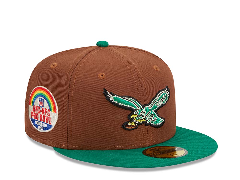 New Era Philadelphia Eagles Pro Bowl Honolulu 1987 Harvest Two Tone Edition 59Fifty Fitted Hat