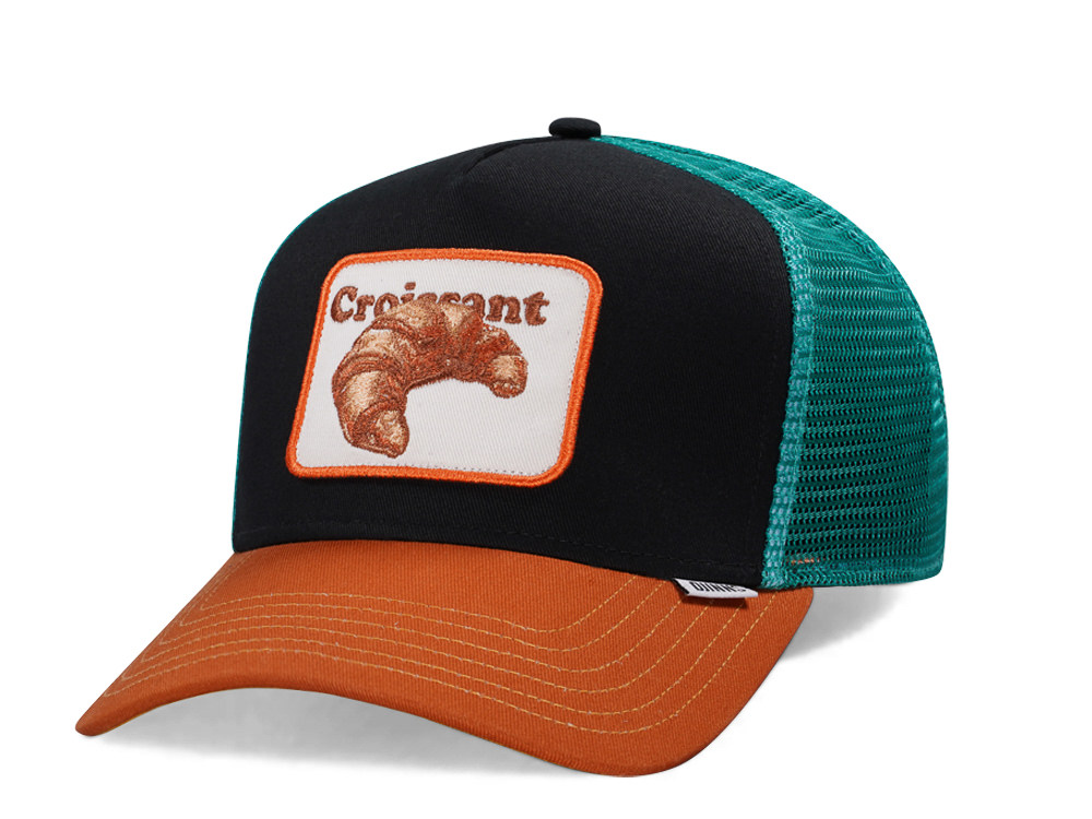 Djinns Food Croissant Black Trucker Snapback Hat