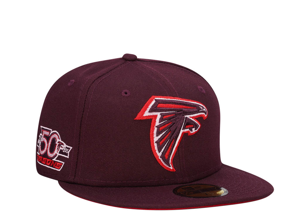 New Era Atlanta Falcons 50 Seasons Merlot Edition 59Fifty Fitted Hat