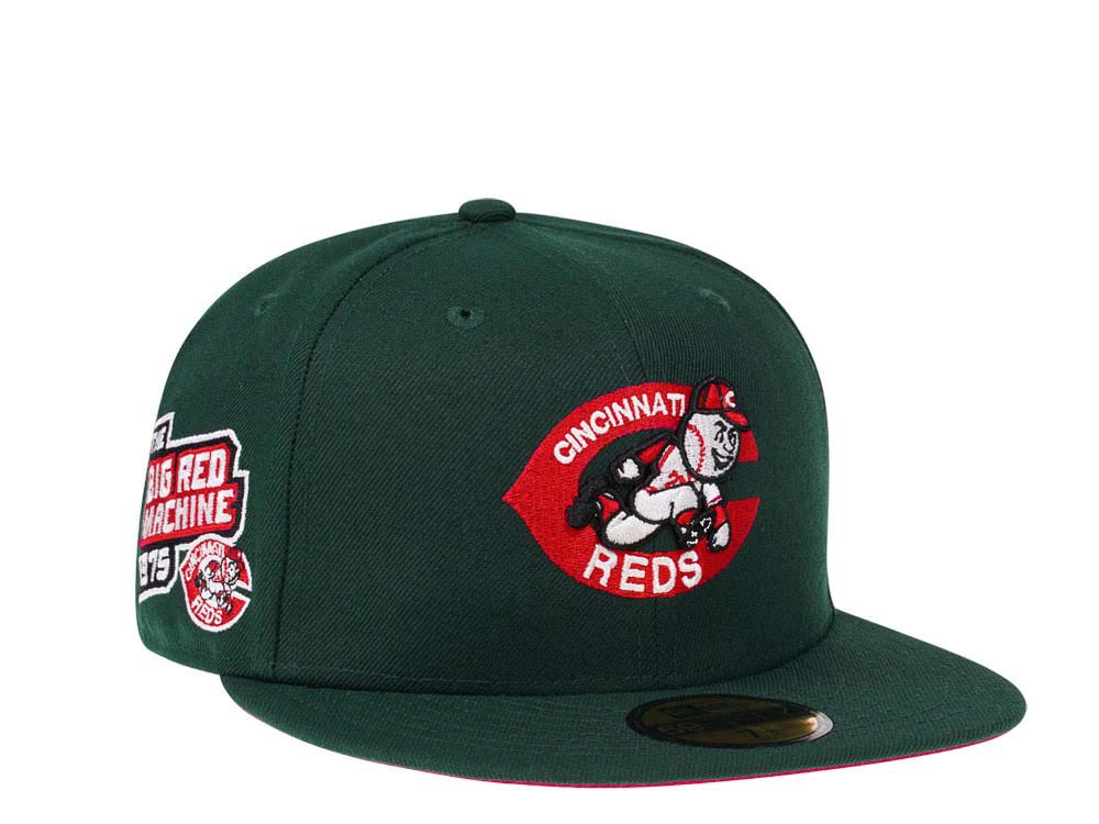 New Era Cincinnati Reds Big Red Machine Green and Red Edition 59Fifty Fitted Cap TOPPERZSTORE.COM