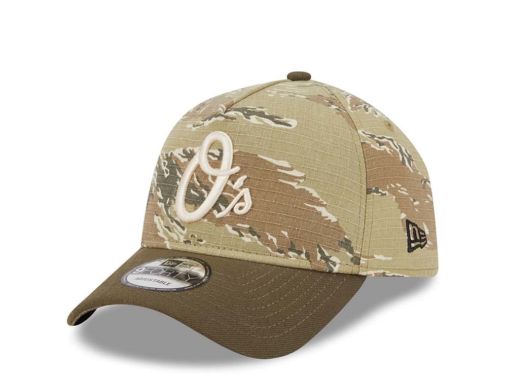 New Era Baltimore Orioles Tiger Camo Two Tone 9Forty A Frame Snapback Hat