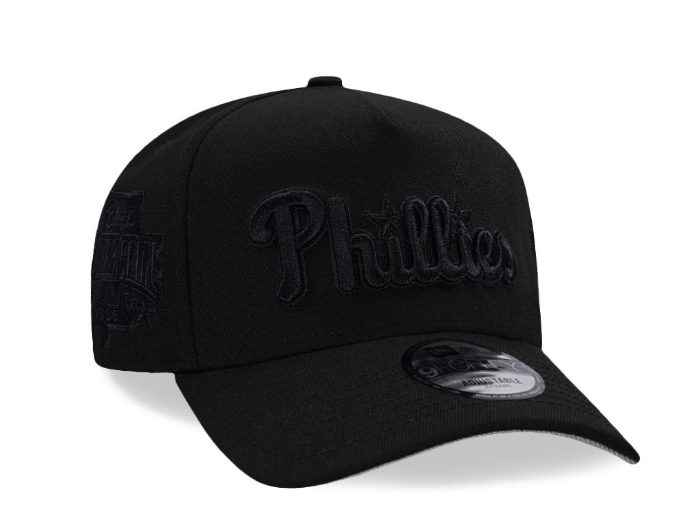 New Era Philadelphia Phillies Black Prime Tone Edition 9Forty A Frame Snapback Hat