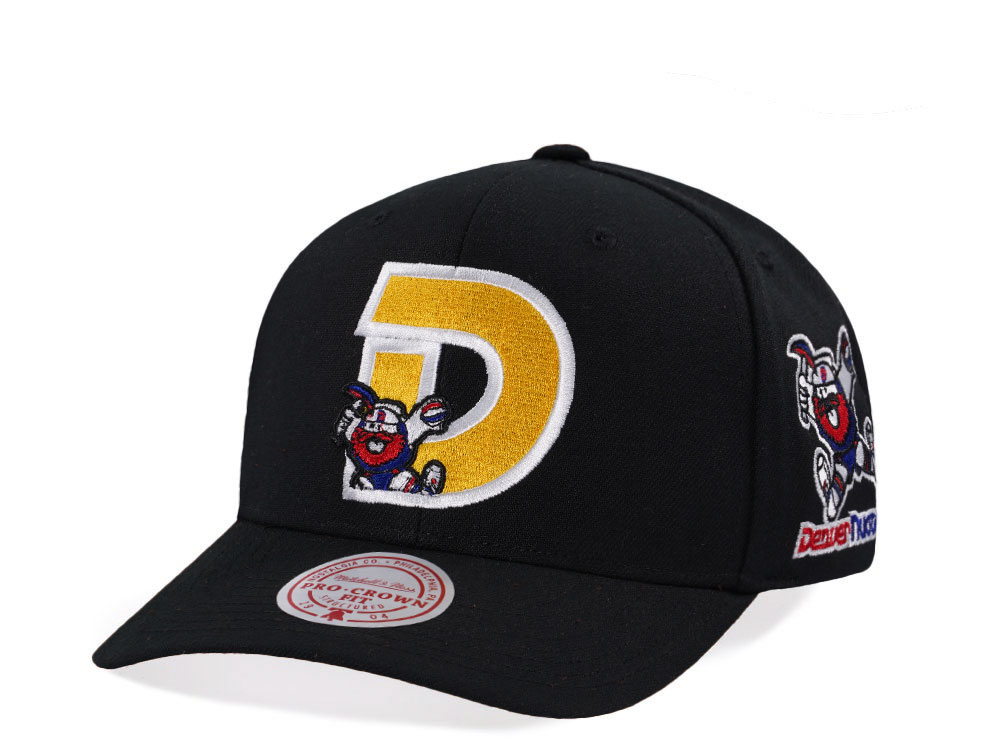 Mitchell & Ness Denver Nuggets Hardwood Classic Pro Crown Fit Black Snapback Hat