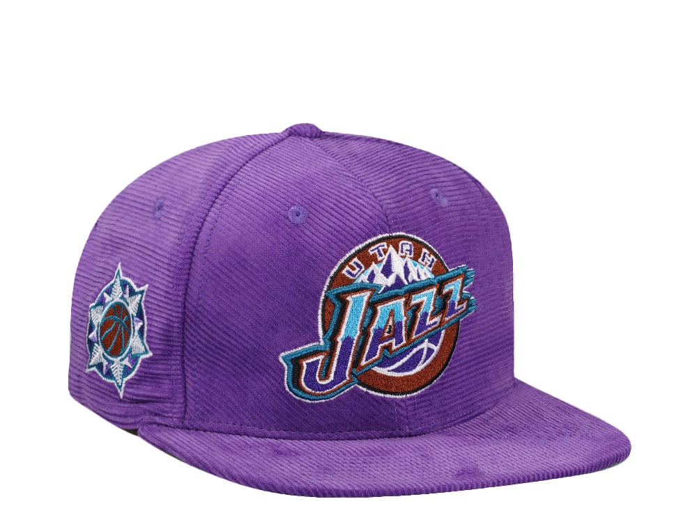 Mitchell & Ness Utah Jazz Purple Cord Hardwood Classic Snapback Hat