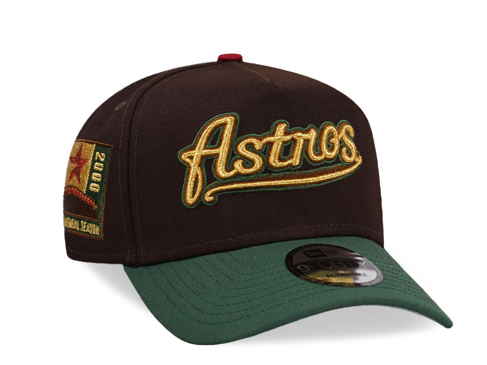 New Era Houston Astros Inaugural Season 2000 Burnt Gold Two Tone Edition 9Forty A Frame Snapback Hat