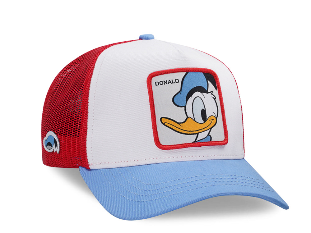 Capslab Disney Donald Duck White Blue Trucker Snapback Hat