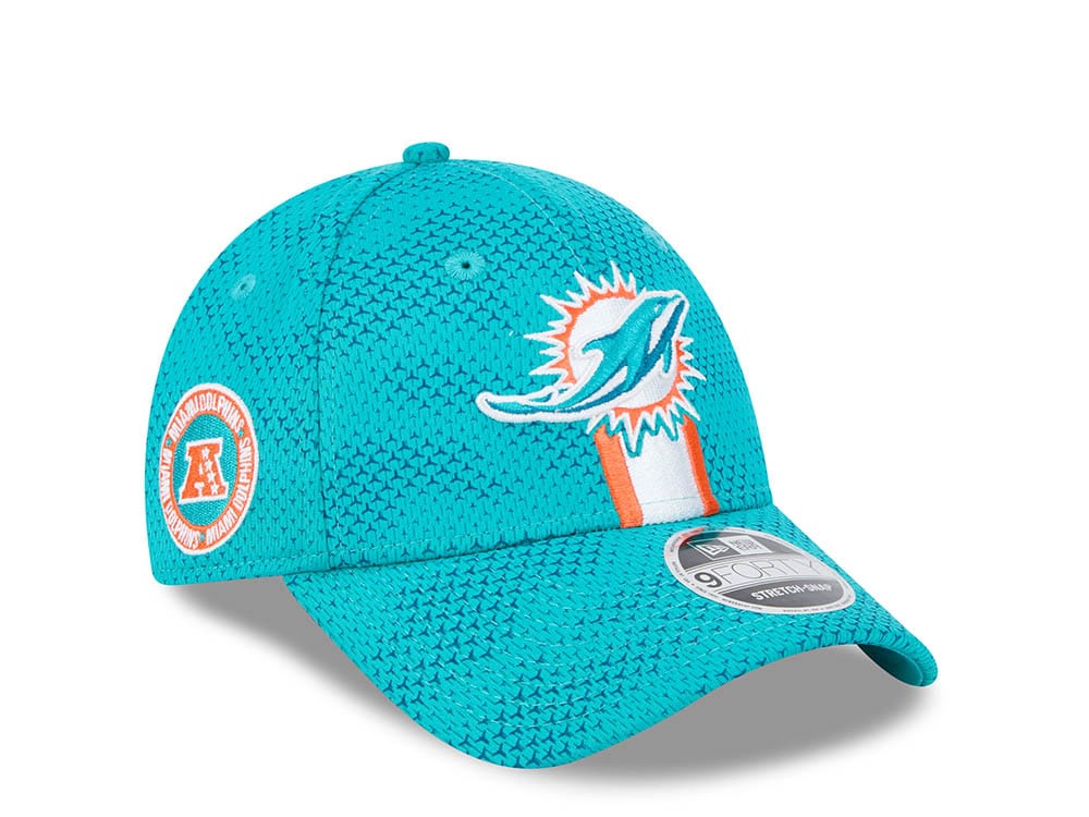 New Era Miami Dolphins Sideline 2024 9Forty Stretch Snapback Hat