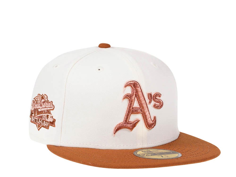 New Era Oakland Athletics World Series 1989 Cream Copper Edition 59Fifty  Fitted Cap | TOPPERZSTORE.COM