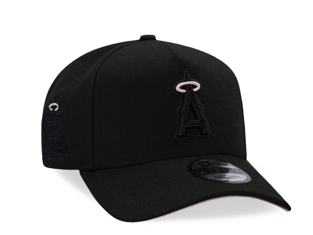 New Era Anaheim Angels 50th Anniversary Black Pink Edition 9Forty A Frame Snapback Hat