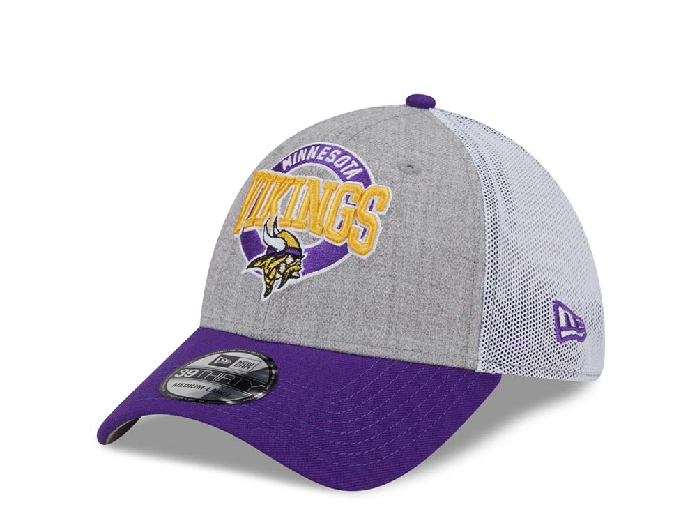 New Era Minnesota Vikings Heather E3 Two Tone Edition 39Thirty Stretch Hat