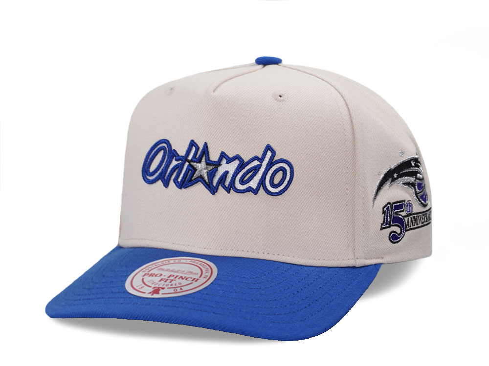 Mitchell & Ness Orlando Magic 15th Anniversary Two Tone Pro Pinch A Frame Snapback Hat