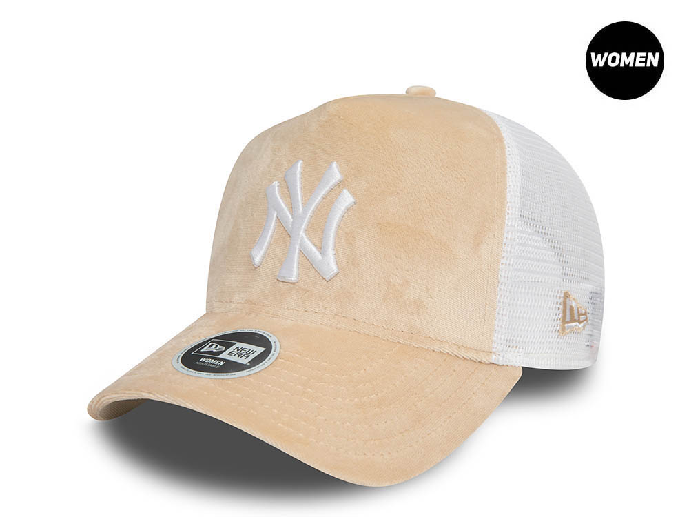 New Era New York Yankees Stone Velour Womens Trucker Snapback Hat