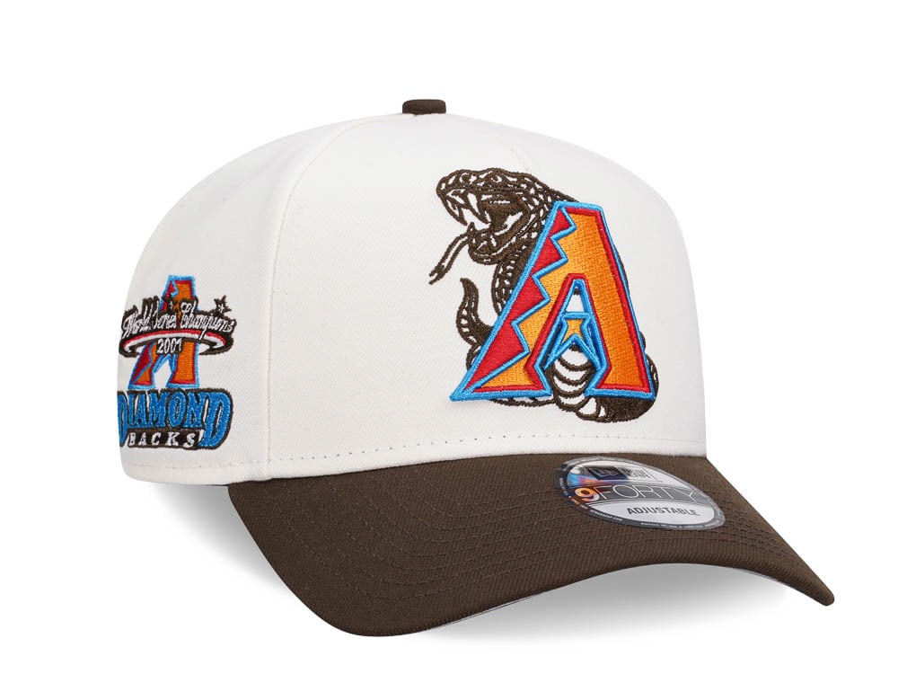 New Era Arizona Diamondbacks World Series Champions 2001 Chrome Two Tone Edition 9Forty A Frame Snapback Hat