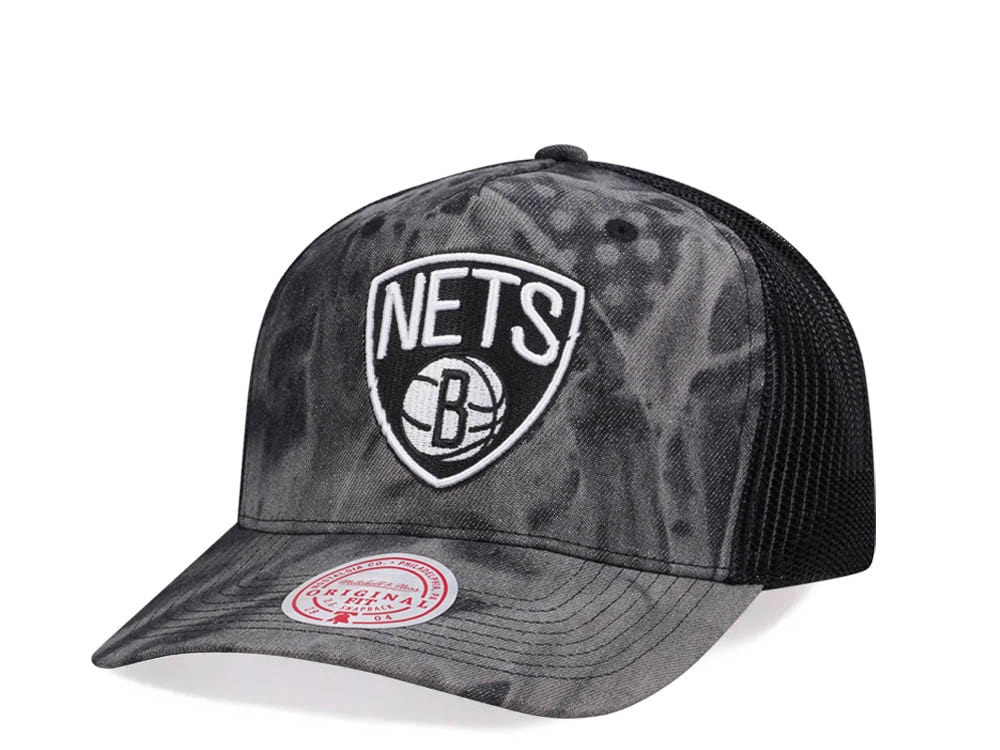 Mitchell & Ness Brooklyn Nets Burnt Ends Black Trucker Snapback Hat