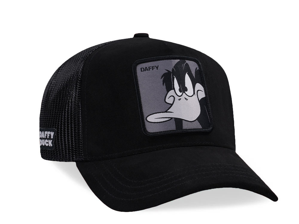 Capslab Looney Tunes Daffy Duck Black Trucker Snapback Hat