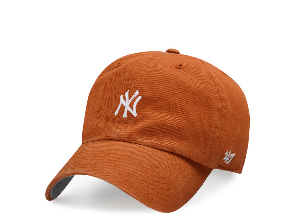 47Brand New York Yankees Burnt Orange Base Runner Clean up Strapback Hat