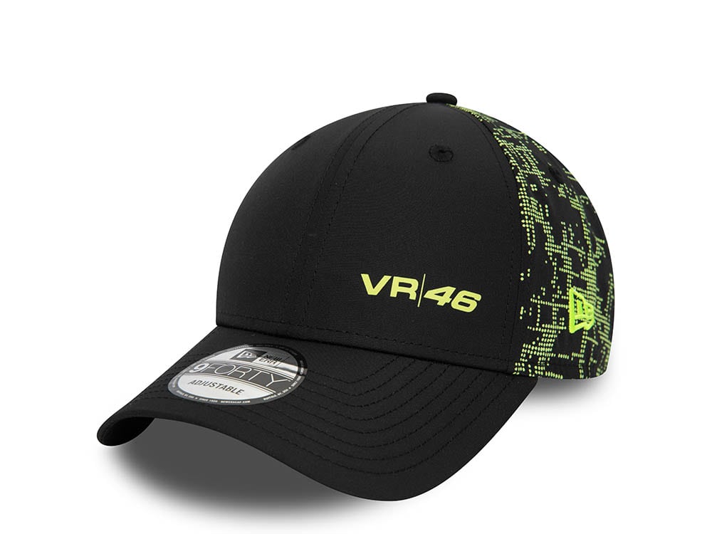 New Era Vr46 Poly Print Black 9Forty Snapback  Hat