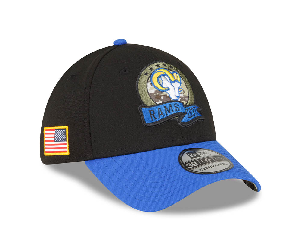 New Era Los Angeles Rams Salute to Service 2022 39Thirty Stretch Hat