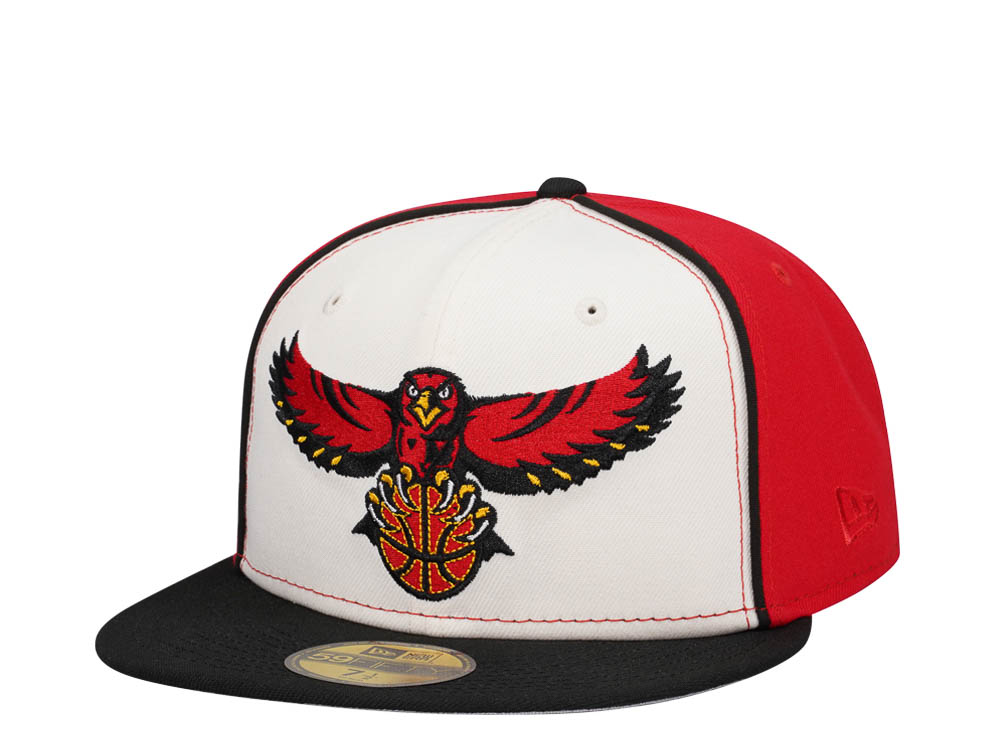 New Era Atlanta Hawks Chrome Black Red Two Tone Edition 59Fifty Fitted Hat