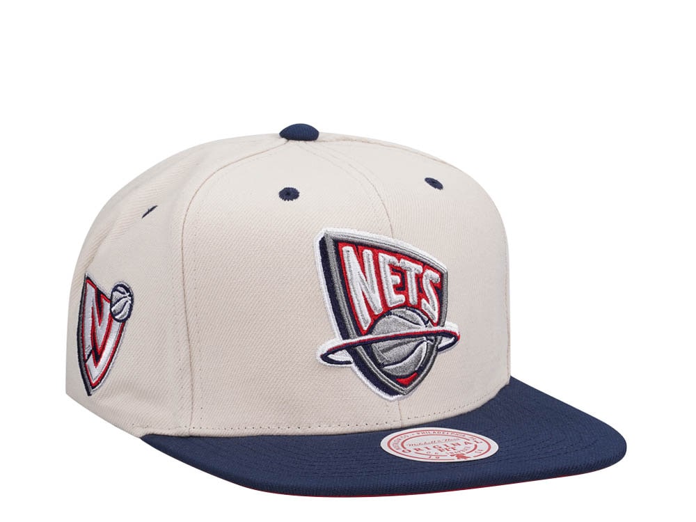 Mitchell & Ness New Jersey Nets Sail Off White Two Tone Snapback Hat