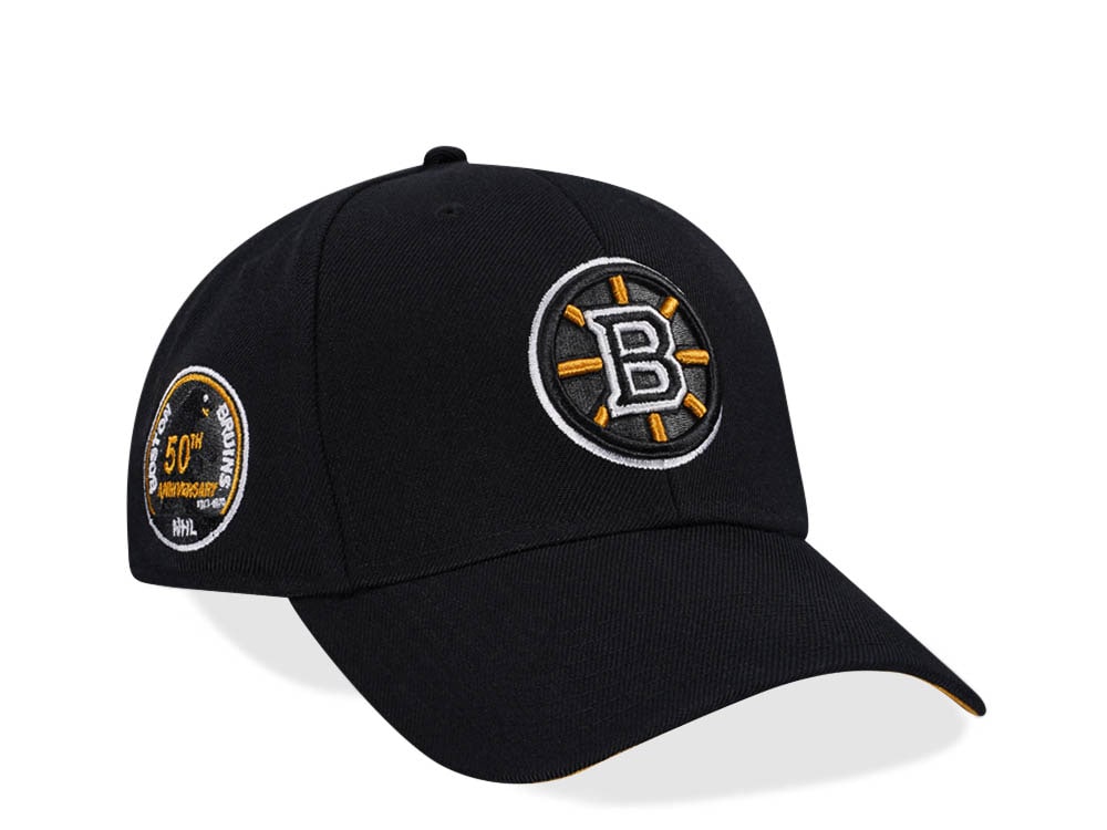 47Brand Boston Bruins Vintage Black Sure Shot MVP Snapback Hat